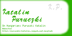 katalin puruczki business card